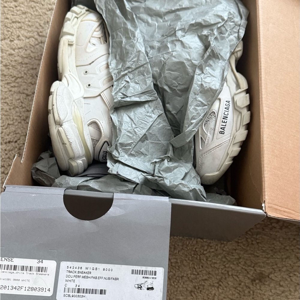 Balenciaga Cream Track Sneakers
